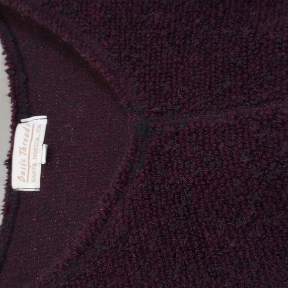 Basic Threads Santa Monica Womens Sweater Sz M Purple Pullover Cozy Oversized - Picture 4 of 8
